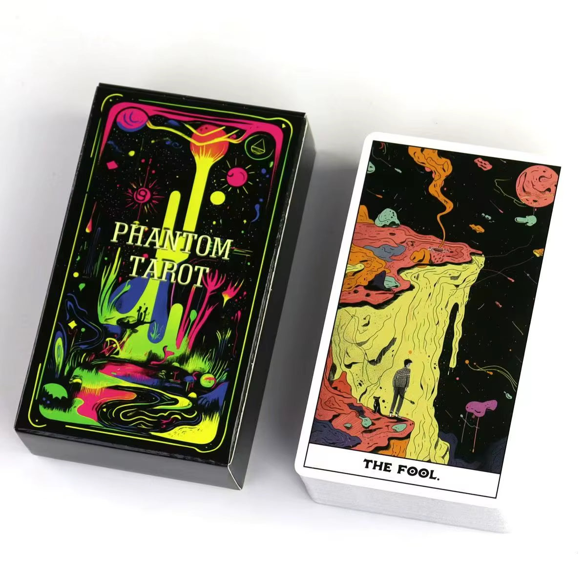 Phantom Tarot Deck 10.3*6Cm 78 Colorful Tarot Cards Based on Rider Waite System