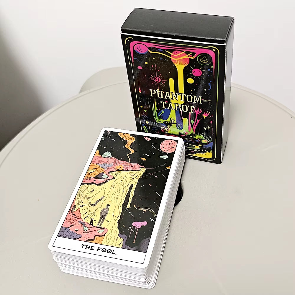 Phantom Tarot Deck 10.3*6Cm 78 Colorful Tarot Cards Based on Rider Waite System