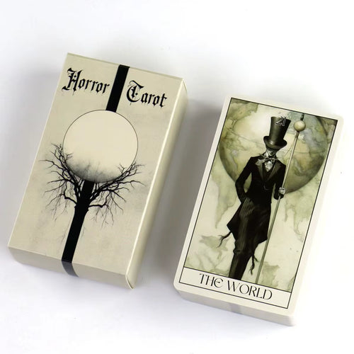 Gothic Tarot Deck Horror Style 78 Rider-Waite Cards 10.3*6Cm Embark on an Eerie Journey with Our Gothic Horror Tarot Card Deck